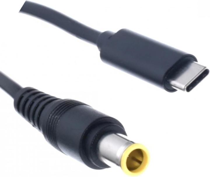 Produktbild PowerGuard USB-C auf Lenovo IBM Thinkpad Kabel rundem Stecker (7.9 x 5.4 mm) 1.5m (90 W)