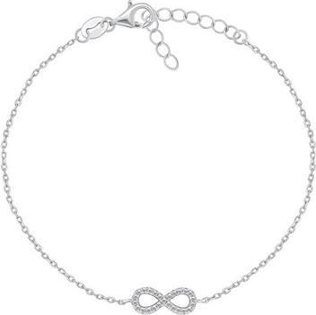 Actual product image Brilio Silver - Charming silver bracelet with zircons Infinity BR42W