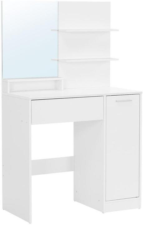 Actual product image Vasagle White rectangular dressing table, white side frame, 80.0 cm 132.0 cm
