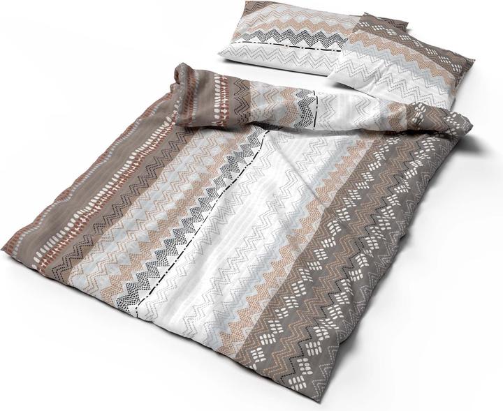 Produktbild Lotus Bettwaren Bettwäsche Seersucker Egona beige (Duvetbezug, 160 x 240 cm)