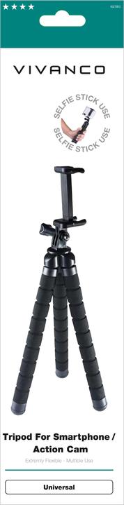 Actual product image Vivanco Flexible tripod for smartphones and action cams, black