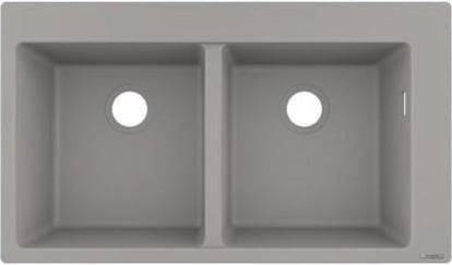 Actual product image hansgrohe HG fitted sink 370/370 S510-F770 concrete grey (Fitted sink, 50 cm, 86.50 cm)