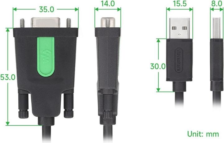 Immagine prodotto WaveShare Cavo adattatore da USB a RS232 FT232RL femmina