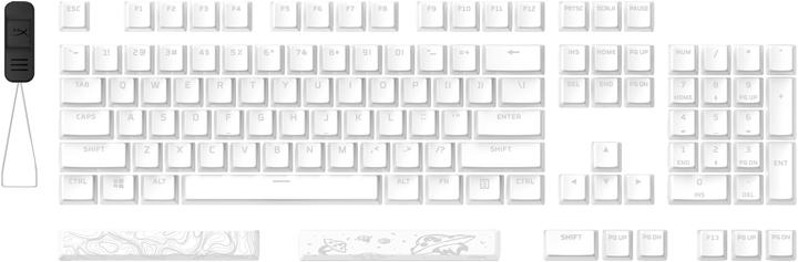 Actual product image HyperX Pudding Keycaps 2 - Full Key Set - PBT - White (US Layout)