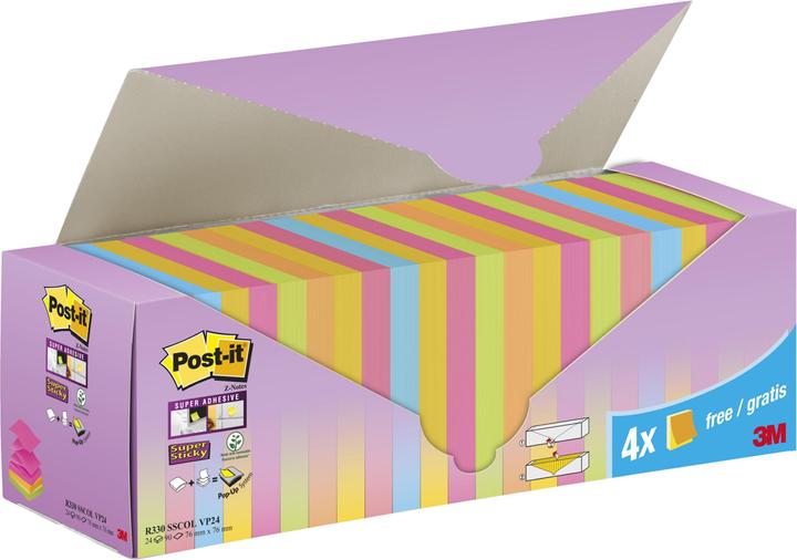 Post-it Super Sticky Z-Notes 20 + 4 (8 x 8 x 25 cm)