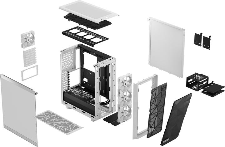 Image du produit Fractal Meshify 2 Compact RGB White TG Clear (ATX, mATX, Mini-ITX)