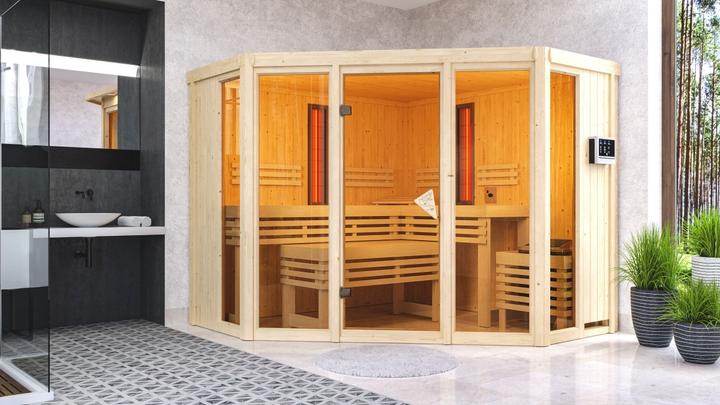 Karibu Infrarotkabine Asta Eckeinstieg (9 KW externe Steuerung)