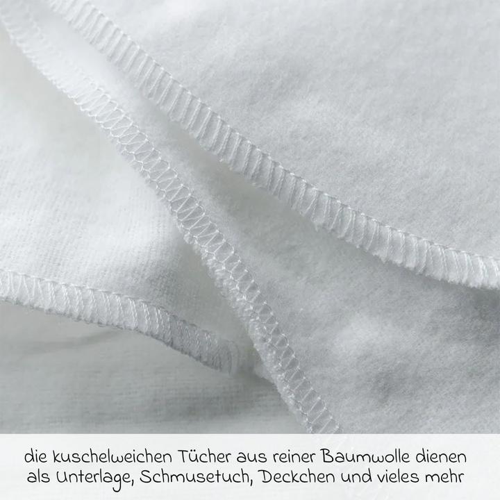Image du produit Makian Draps en molleton Lot de 5 draps en molleton 80 x 80 - Blanc (80 cm, 80 cm)