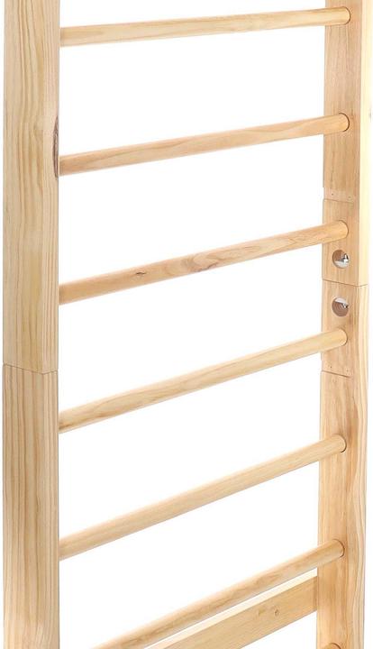 Actual product image Wiltec Toboli wall bars in wood look 220cm wall bars climbing wall gymnastics wall fitness