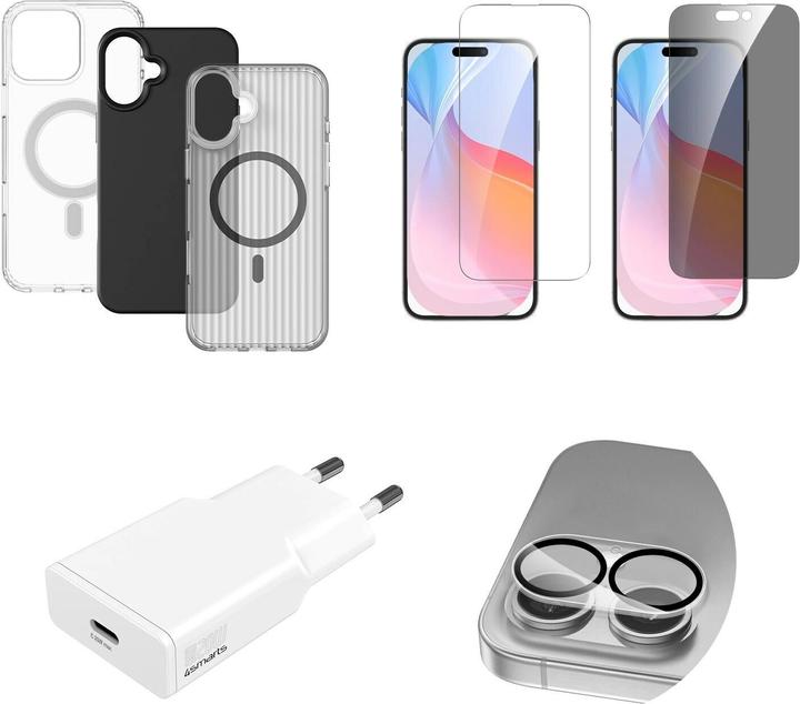 Image du produit 4smarts Set de valeur 7 en 1 (1 pièce(s), Apple iPhone 16)