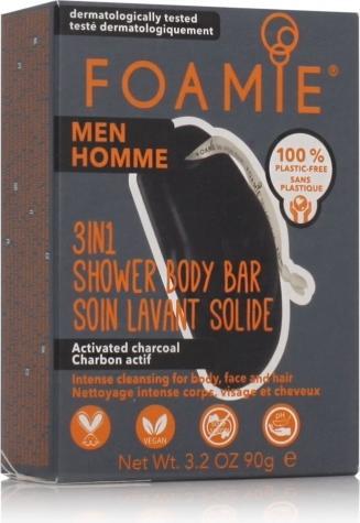 Actual product image Foamie Men's shower soap for face. body and hair What A Man (3 in 1 Shower Body Bar) 90 g