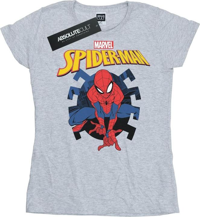 Image du produit - T-shirt SPIDER-MAN WEB SHOOTING EMBLEM LOGO - Femme (XL)