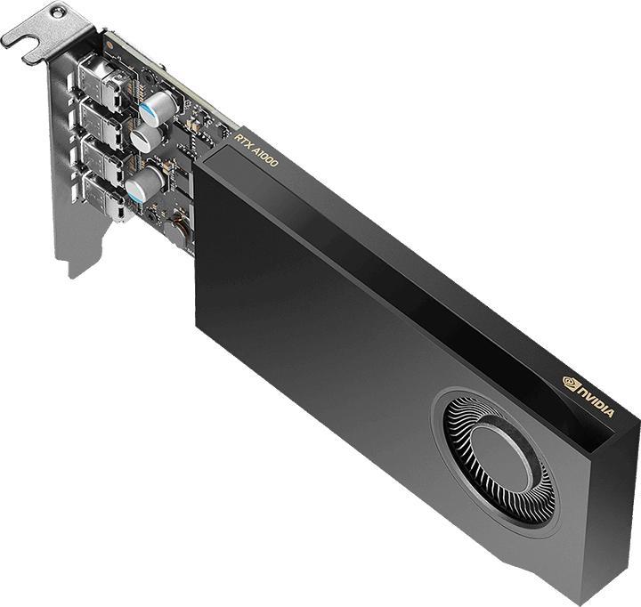 Actual product image PNY RTX A1000 graphics card, graphics category: Professional/CAD (8 GB)