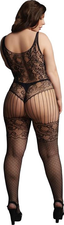 Actual product image Le Désir Lace and Fishnet Bodystocking - OSX (4XL)