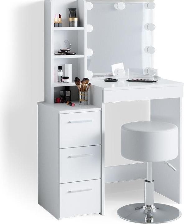 Produktbild Vicco Meryl mit Hocker und Beleuchtung (80 x 40 x 127 cm)