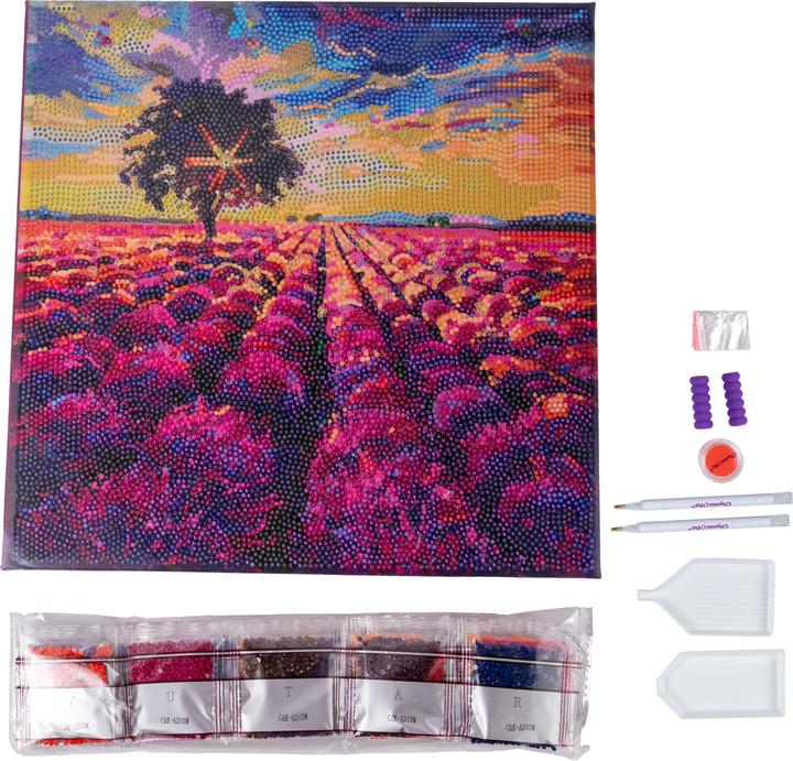 Actual product image Craft Buddy Canvas picture lavender field 30x30 cm