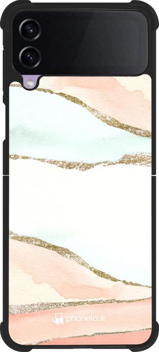 Image du produit PhoneLook Coque Silicone rigide noir Shimmering Orange (Samsung Galaxy Z Flip4)