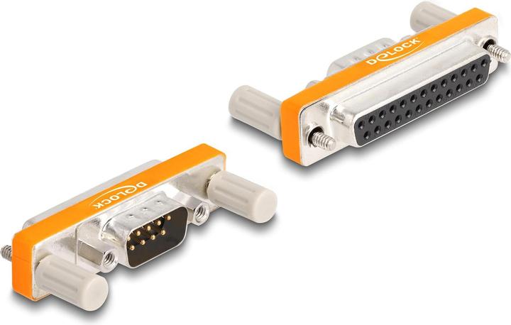 Actual product image Delock Adapter D-Sub 9 pin male with nuts to D-Sub 25 pin female with screws (0.05 m)