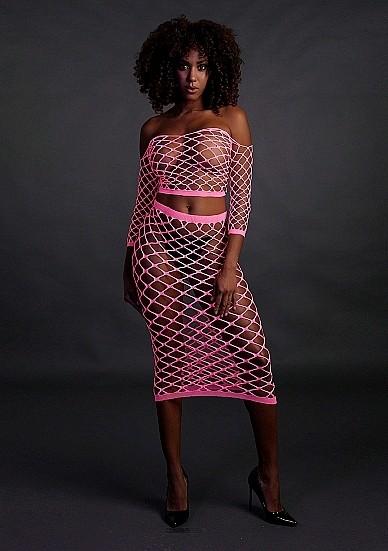 Actual product image Ouch! Long Sleeve Crop Top and Long Skirt (One size)