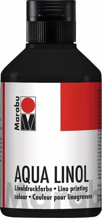Produktbild Marabu Aqua-Linoldruckfarbe (Schwarz, 250 ml)