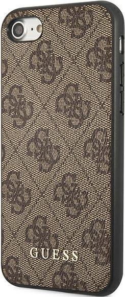 Immagine prodotto Guess GUHCI8G4GFBR iPhone SE 2022 / 2020 / 7 / 8 brązowy/marrone custodia rigida 4G Metal Gold Logo (Apple iPhone SE (terza generazione), Apple iPhone SE (seconda generazione), Apple iPhone 7)