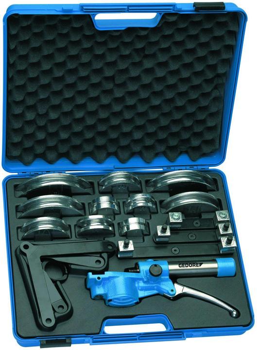 Image du produit Gedore 245611 Kit de cintrage de tubes à main, hydraulique, 11 pièces (18 mm)
