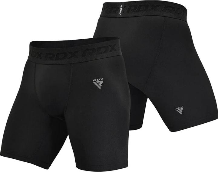 Actual product image Rdx Clothing T15 Compression Shorts Black-S (S)