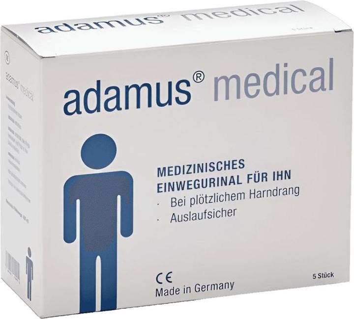 Produktbild Minimus Adamus Medizinische Reisetoilette Notfall-WC für Männer 5er Pack (400 ml, Intimgel)