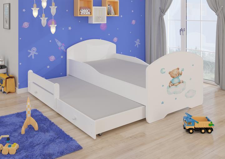 Immagine prodotto ADRK Furniture Letto matrimoniale con materassi PEPE II TEDDY BEAR E CLOUD 160x80 (160 x 80 cm)