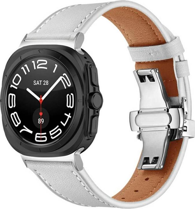 Immagine prodotto Cover-Discount Galaxy Watch Ultra (47 mm) - Sostituzione del cinturino in pelle con chiusura a farfalla (Cuoio)
