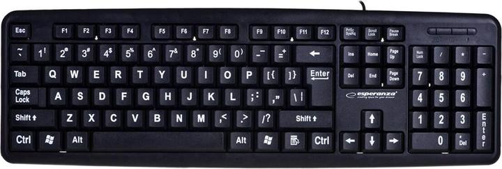 Produktbild Esperanza EK129 Tastatur USB QWERTY UK Englisch (Eng. Int., Kabelgebunden)