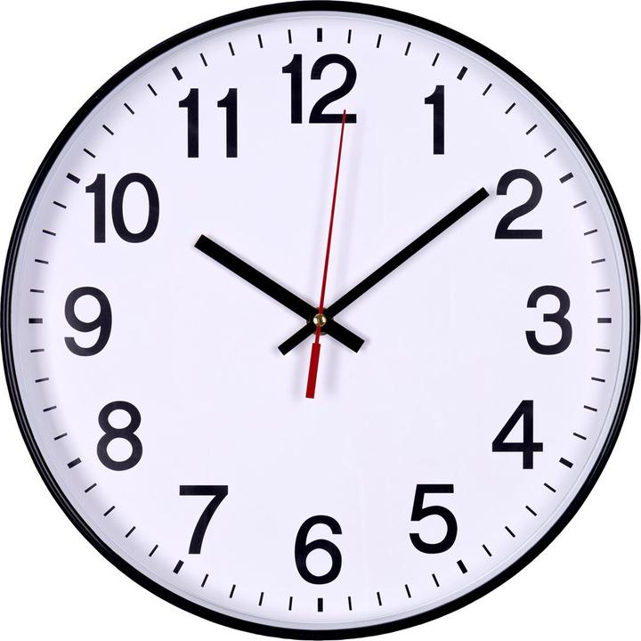 Produktbild Donau WANDUHR,, KUNSTSTOFF,? 340MM, SCHWARZ