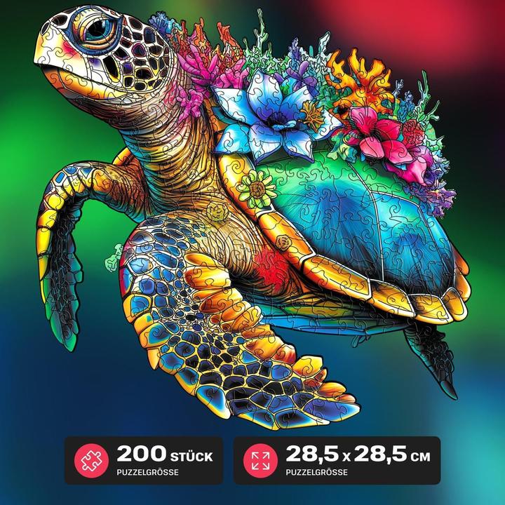 Actual product image Escape Welt Turtle (200 pieces) - wooden jigsaw puzzle (200 pieces)