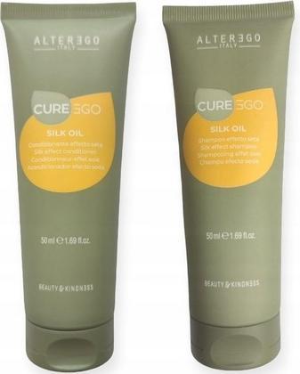 Produktbild Alterego Cureego Silk Oil Shampoo und Conditioner Set - 50ml X 2 (Haarpflege set)