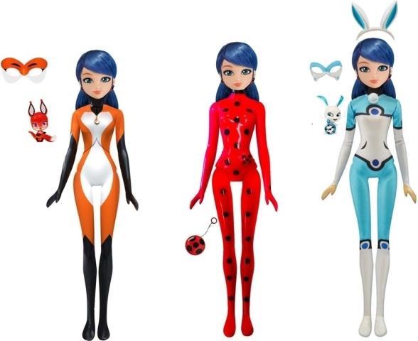 Actual product image Playmates Miraculous Magic Heroez Reveal -muotinukke, lajitelma