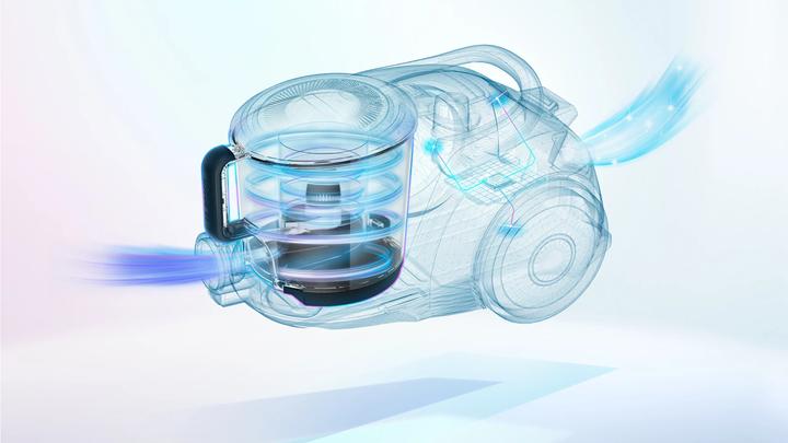 Produktbild Bosch Hausgeräte Serie 6, Beutelloser Staubsauger, ProFamily, Blau, BGC41XFMLY