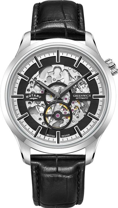 Produktbild Rotary GS02945/87 Greenwich Automatik Herrenuhr 42mm 5ATM (Analoguhr, 42 mm)