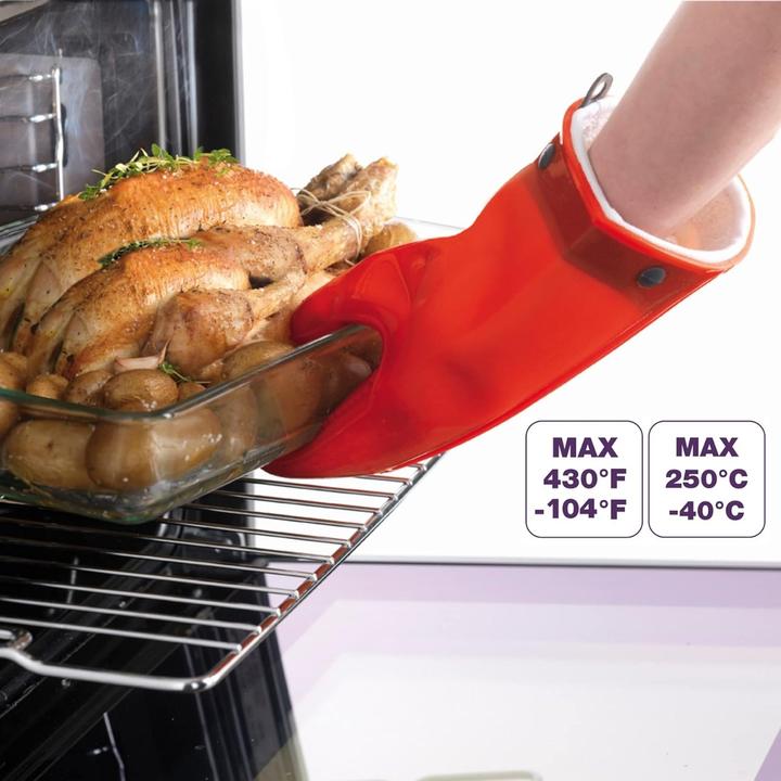 Actual product image Mastrad Baking glove Orka Tex silicone red (Silicone, Cotton)