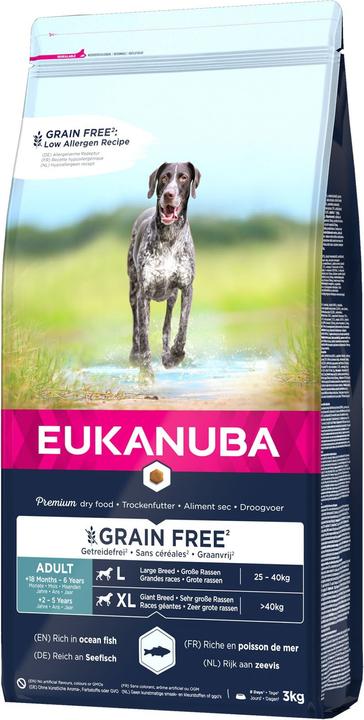 Produktbild Eukanuba Grain Free Adult L/XL mit Lachs (Adult, 1 Stk., 3000 g)