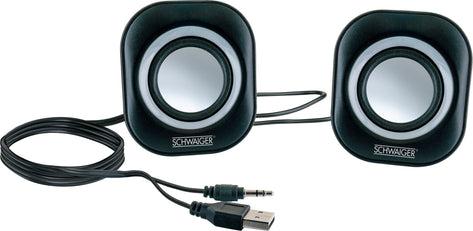 Actual product image Schwaiger PC Speaker Stereo Jack/USB