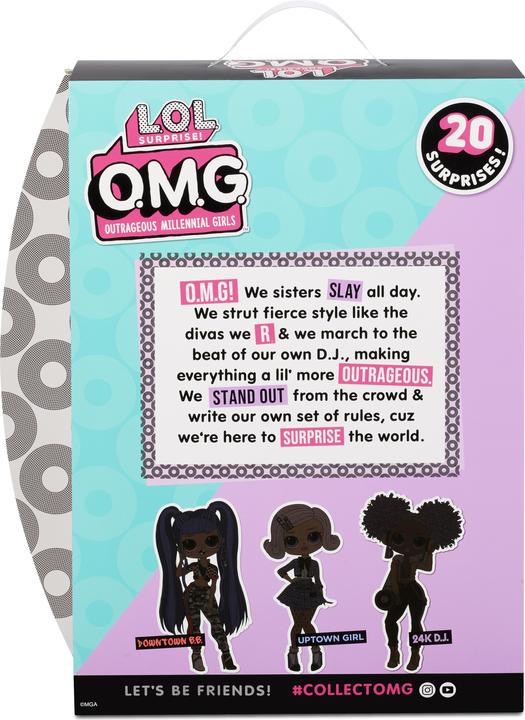 Actual product image MGA L.O.L. Surprise OMG 3.8 Doll 24K D.J.