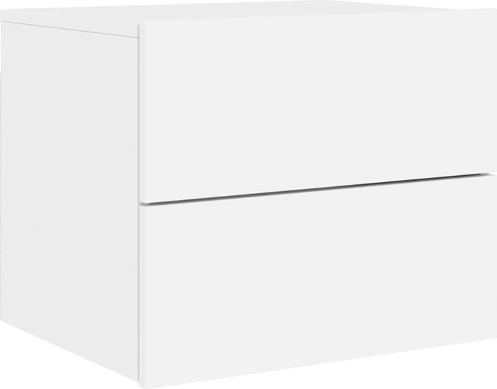 Image du produit VidaXL Tables de chevet murales avec lampes LED 2 pcs. Blanc,Couleur (50 x 39 x 41 cm)