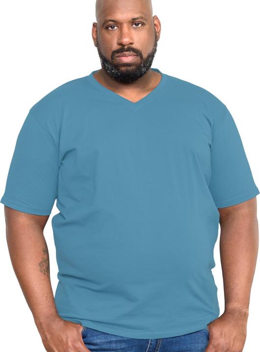 Actual product image DUKE T-shirt Signature 2 with V-neck King Size cotton (7XL)