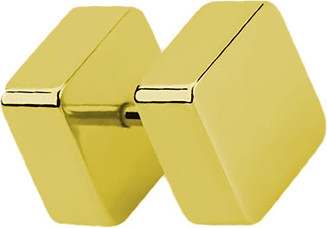 Image du produit Star Piercing Fake Plug carré doré (sans laiton, Acier chirurgical 316L)