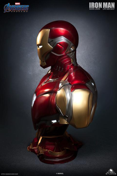 Actual product image Queen Studios Marvel's Avengers "Iron Man MK49/MK85" 1/1 Lifesize Bust Bundle