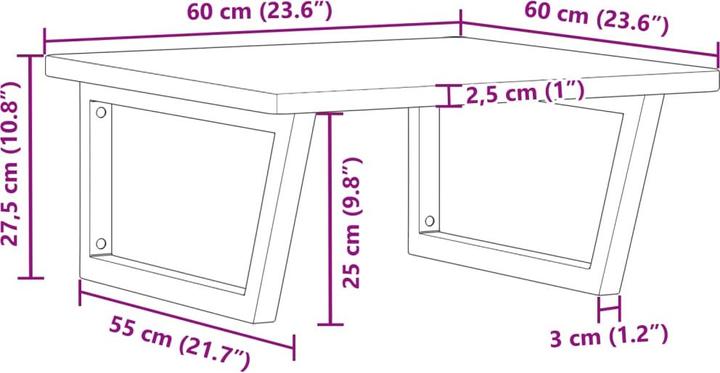 Immagine prodotto VidaXL Piano di lavoro per lavabo con supporto e rovere