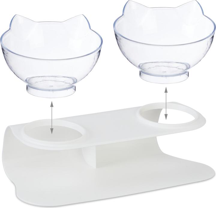 Actual product image Relaxdays Double cat bowl (0.50 l)