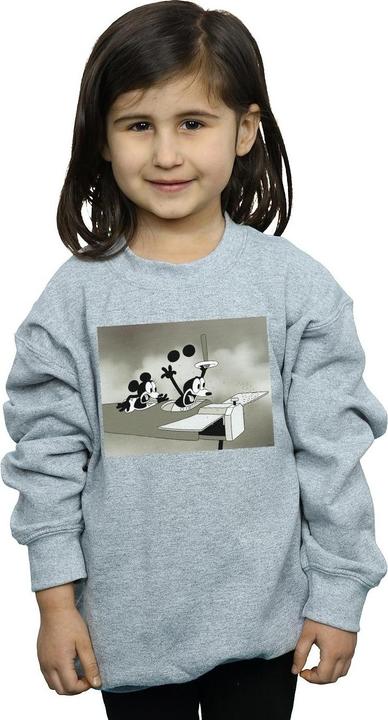 Actual product image Disney Girls Mickey Mouse Crazy Pilot Sweatshirt (116)