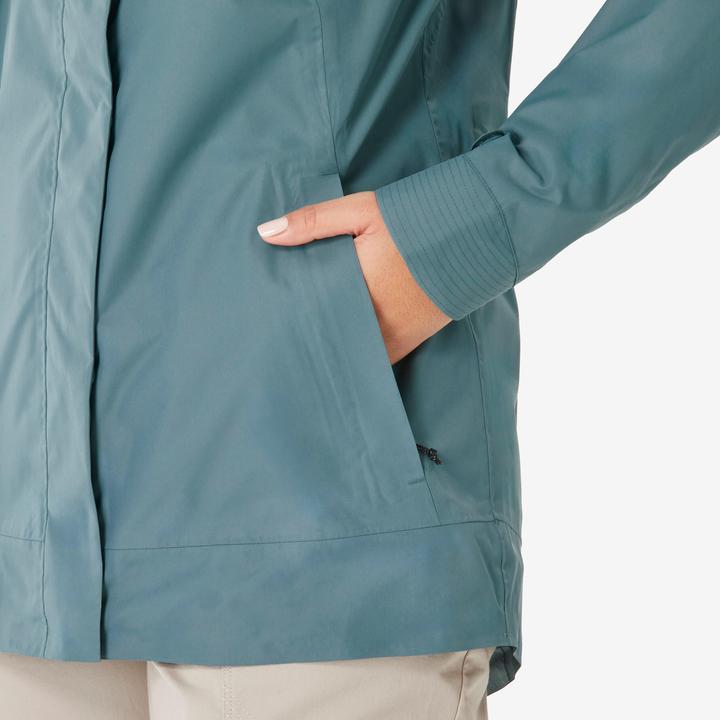 Produktbild Quechua Wanderjacke Damen wasserdicht - NH500 grün (XS)