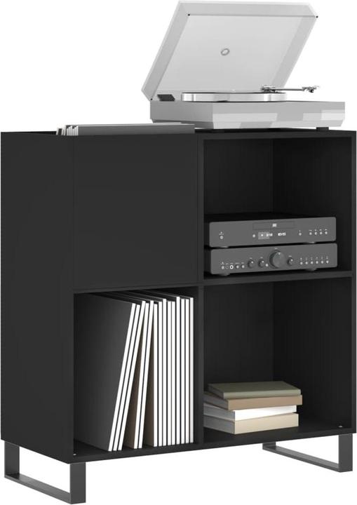 Image du produit VidaXL Plattenschrank Schwarz 84,5x38x89 cm Holzwerkstoff, Farbe (84.5 x 38 x 89 cm)